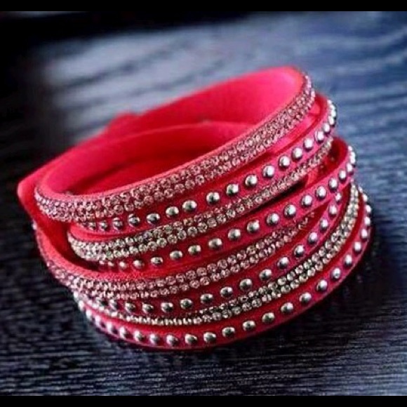 Colorful Rhinestone Wrap Bracelets Various Colors - Picture 3 of 6